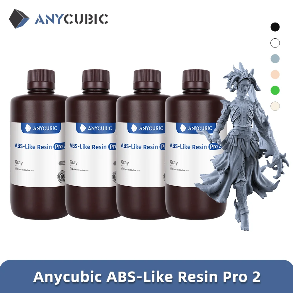 Newest 4pieces/lot Anycubic ABS Like+ 3d Resin High Precision UV 405nm For LCD SLA DLP Anycubic Photon Resin 3d Printer