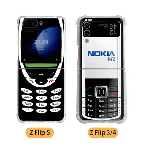 Weiche Anti-Boden-Hinterdeckel für Samsung Galaxy Z Flip, Retro-Telefonbox, alte Nostalgie, N-Nokias, PC, 3, 4, 5, 6 Hauptdelefonverkauf Nokia - №3