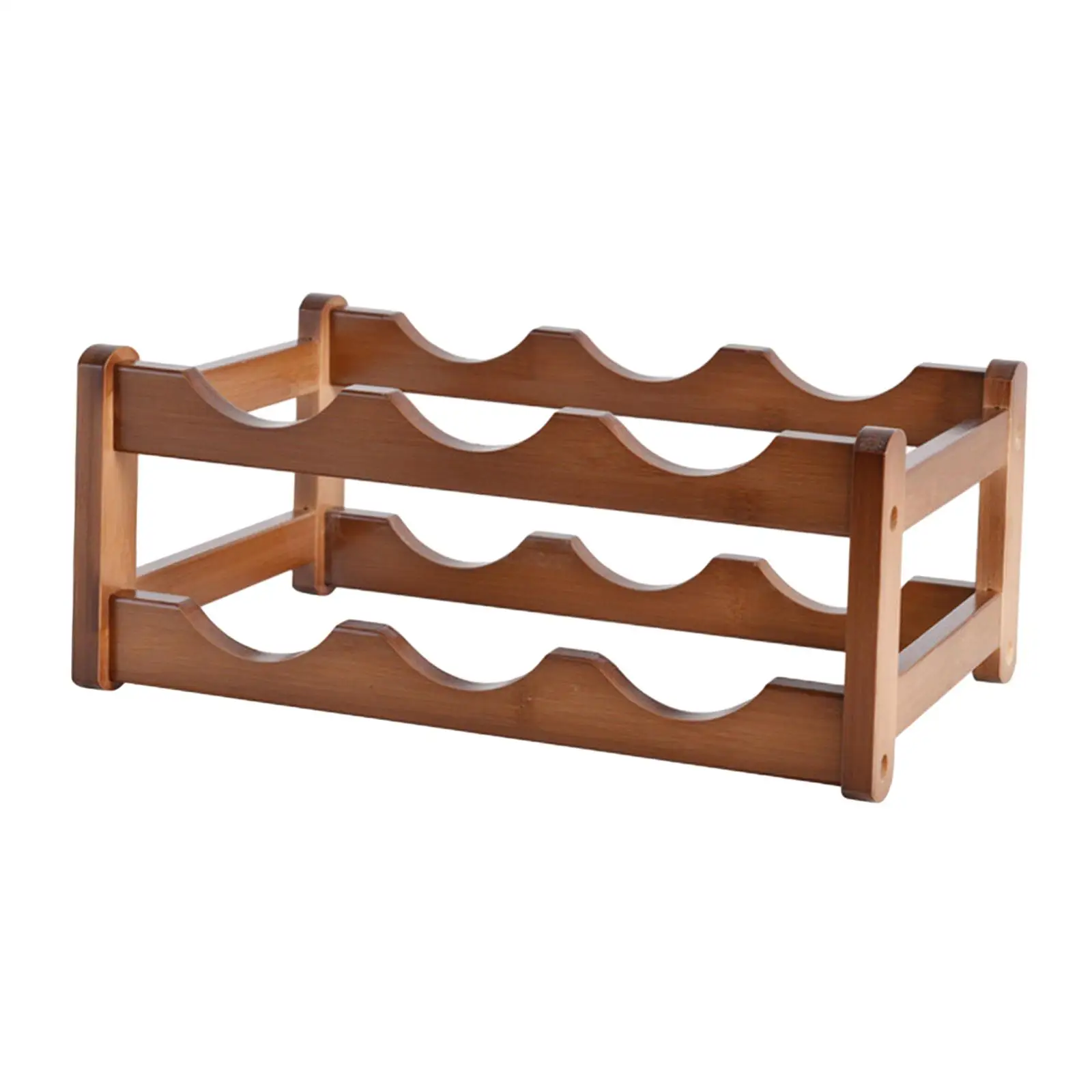 Red Wine Display Smooth Surface Wine Bottle Shelf Decorative Wood Wine Rack Wine Holder for Bar Countertop Cabinet Home Tabletop