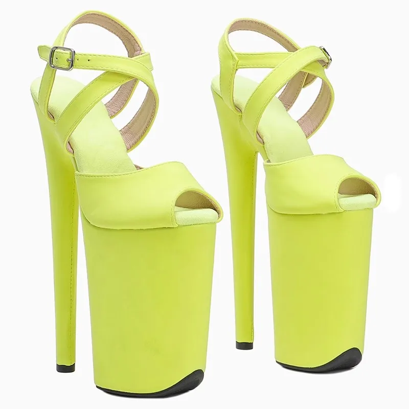 LAIJIANJINXIA PU Uppre New Color High Heel Sandals 23cm /9inch Sexy Model Show Shoes And Pole Dancing Shoes 004