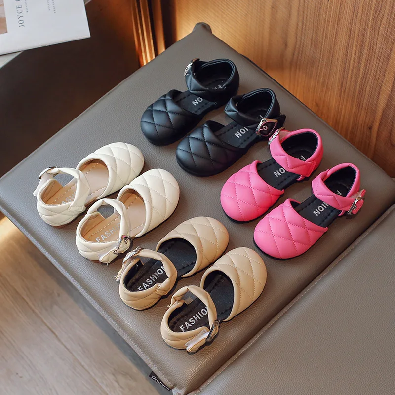 

Girls' Leather Shoes 2024 Autumn New Collection Children's Soft soled Princess Shoes Fashion Girls' Shallow Velcro Single Shoes