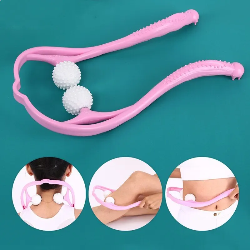 

New 1pc Cervical Vertebra Massage Clip Multi Function Manual Roller Neck Massage Shoulder Neck Clip Neck Artifact Massager