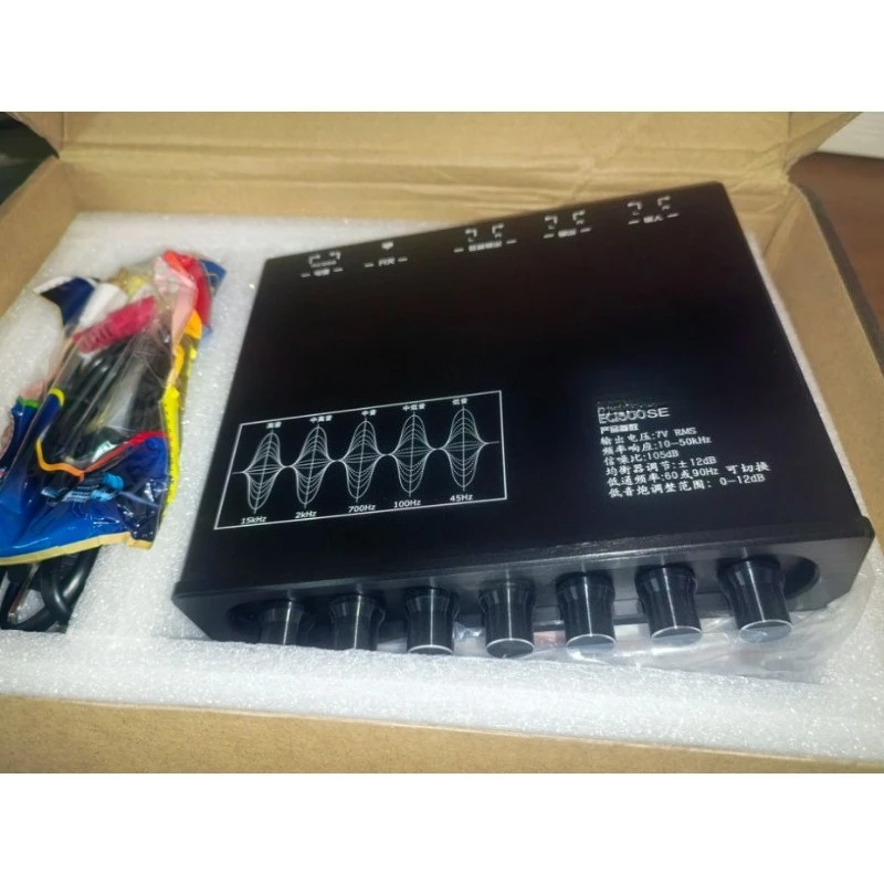EQ500SE HiFi Pre Amplifier, 5-Band EQ Tone Audio Processor, Fever Grade Sound Effector Mini Audio Mixer for Home Audio DIY