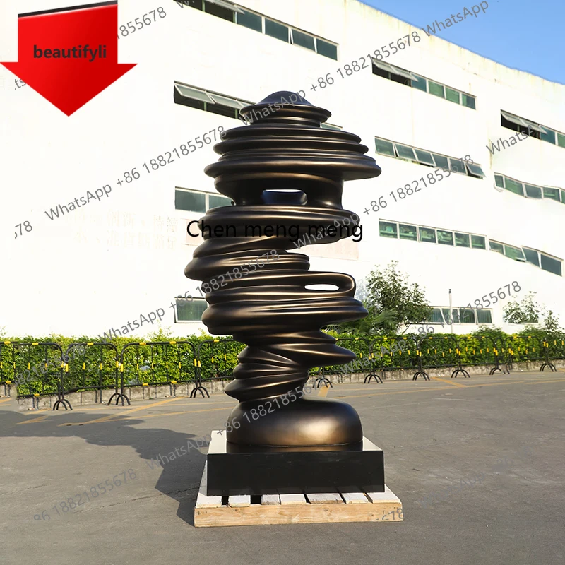 M07 Hotel foyer fiberglass sculpture ornament large floor-to-ceiling abstract art installation