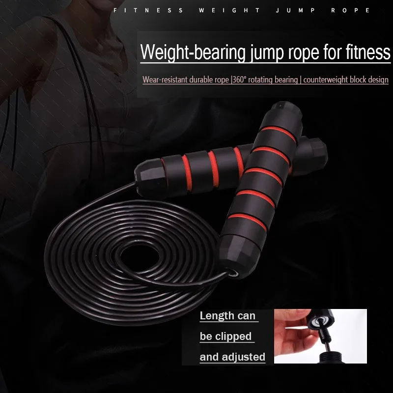 1PCS The New Jump Rope Steel Wire Skipping Exercise Adjustable Jumping Fitness Workout Training Home Sport Equipment Tangle-Free