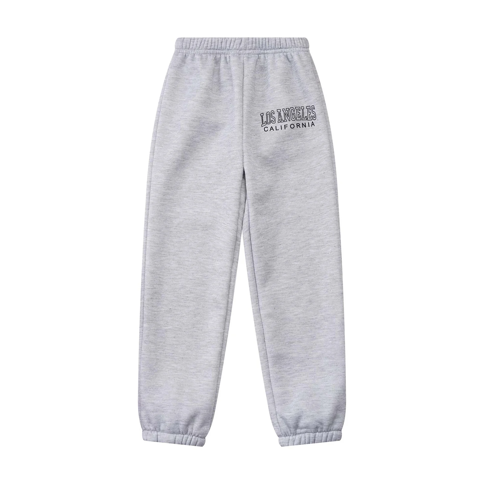 1-8Y Pantaloni sportivi per ragazze per bambini Pantaloni casual in pile elastico in vita Lettere stampati Pantaloni sportivi per allenamento Corsa Esercizio