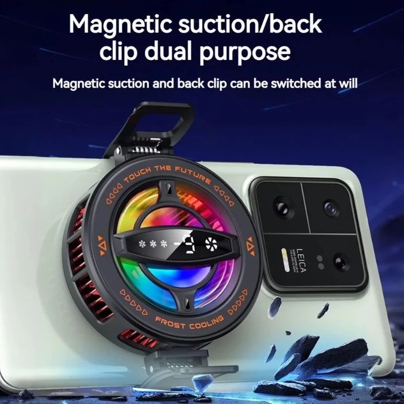 K26 مبرد مغناطيسي لأشباه الموصلات مع مشعاع عرض درجة الحرارة وتبديد سريع للحرارة للهواتف لوحة تبريد الألعاب اللوحية #4