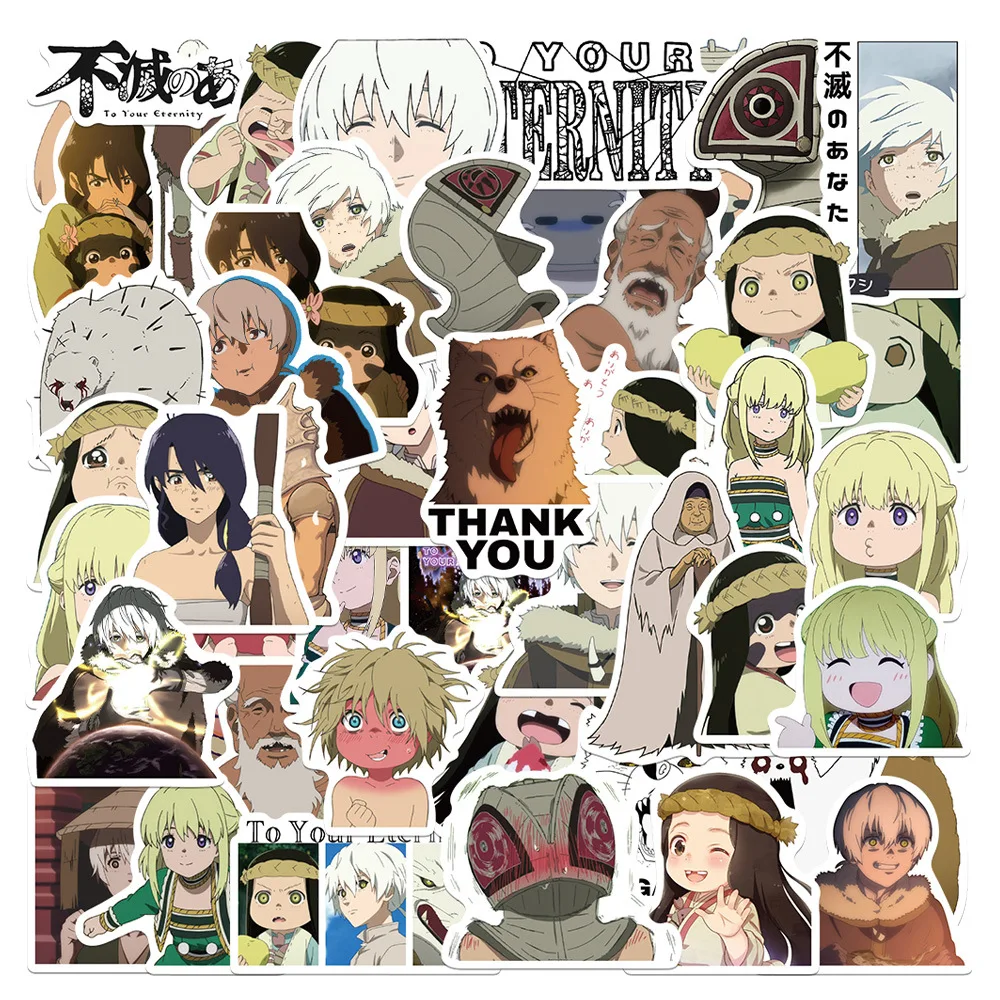 50 Stück Anime To Your Eternity Aufkleber für Skateboard, Computer, Notebook, Autoaufkleber