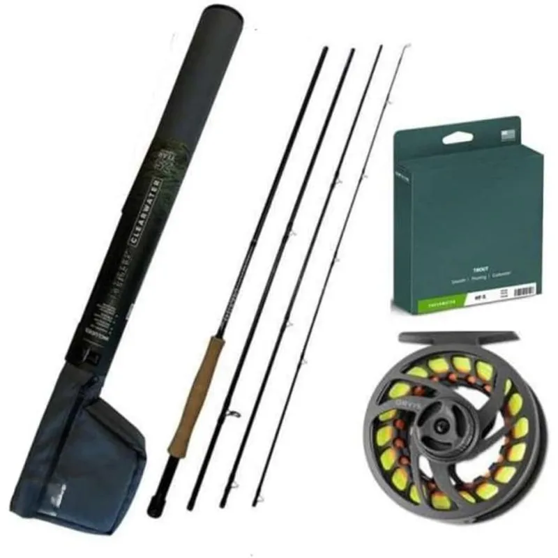 2025  Fishing Rod and Reel Combo Starter Kit Clearwater Fly Rod Outfit -