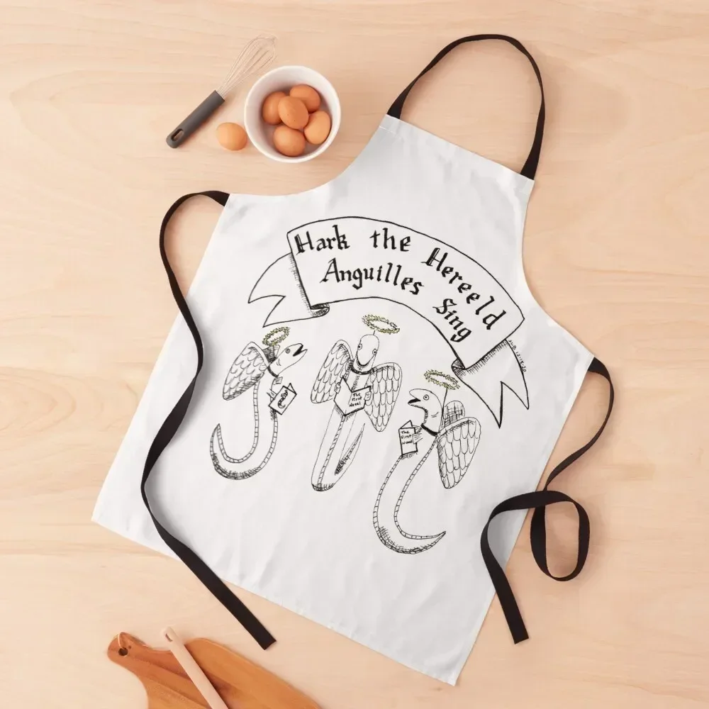 

Hark the Hereeld Anguilles Sing Apron Hairdressing Hairdresser Accessories Women's Kitchenware Apron