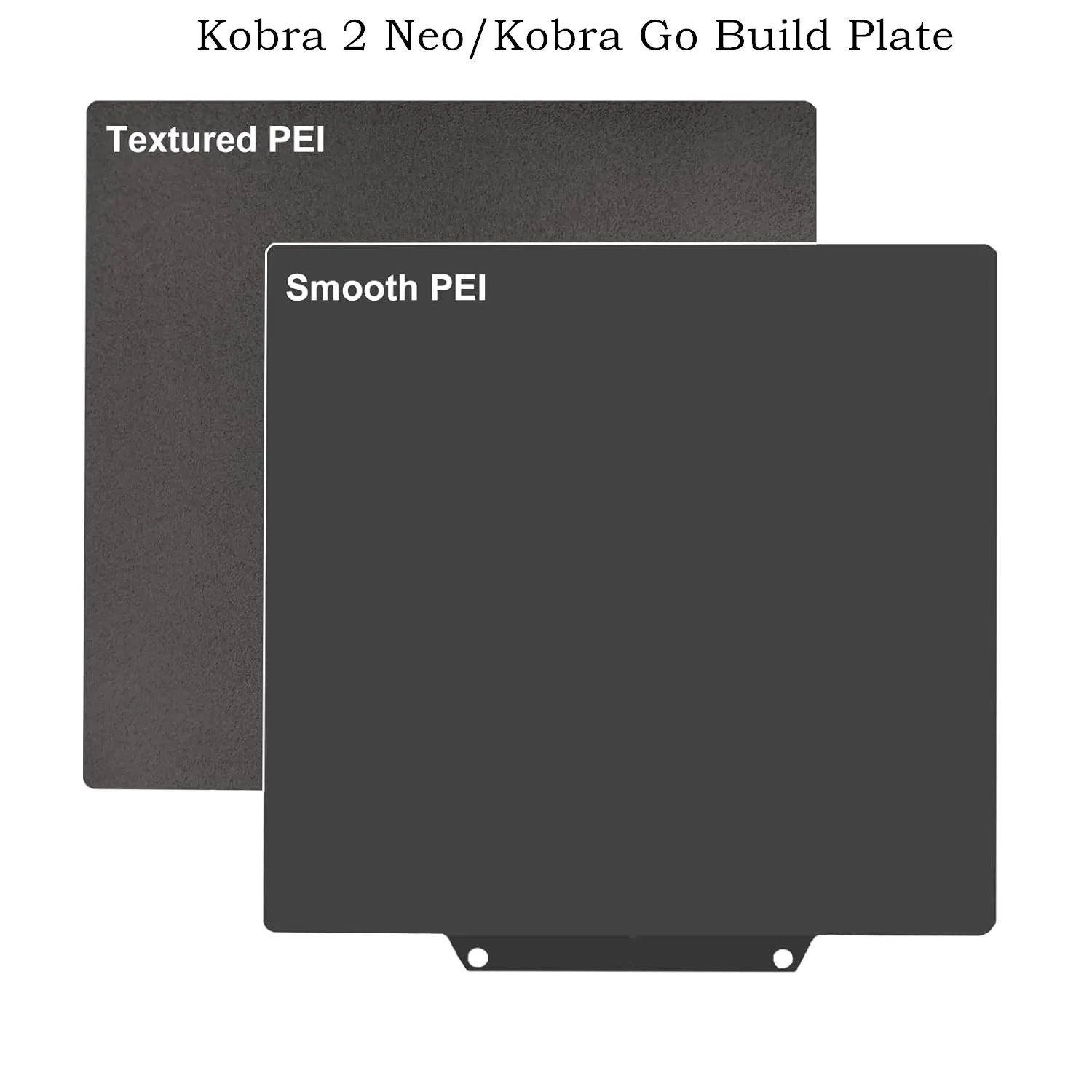 

Kobra 2 Neo Build Plate Smooth Textured PEI for Anycubic Kobra 2/Kobra 2 Pro/Kobra Go 230x230mm Double Side Black PEI Print Bed
