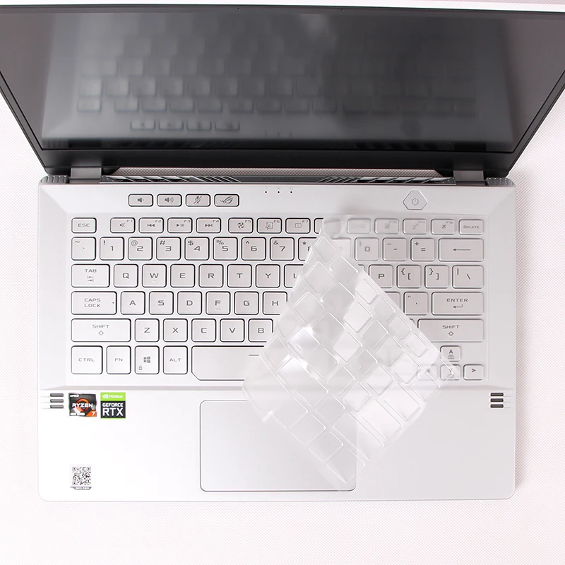 Protetor de teclado para notebook asus rog zephyiro g14 ga401 ga401ii ga401iv ga401iu 14 polegadas, alto transparente, tpu