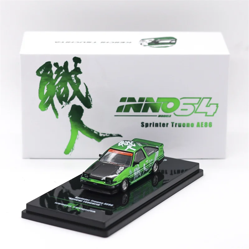 *Chase* INNO 1:64 SPRINTER TRUENO AE86 KEIICHI TSUCHIYA / SUPRA A90 DARWIN PRO Matt Green