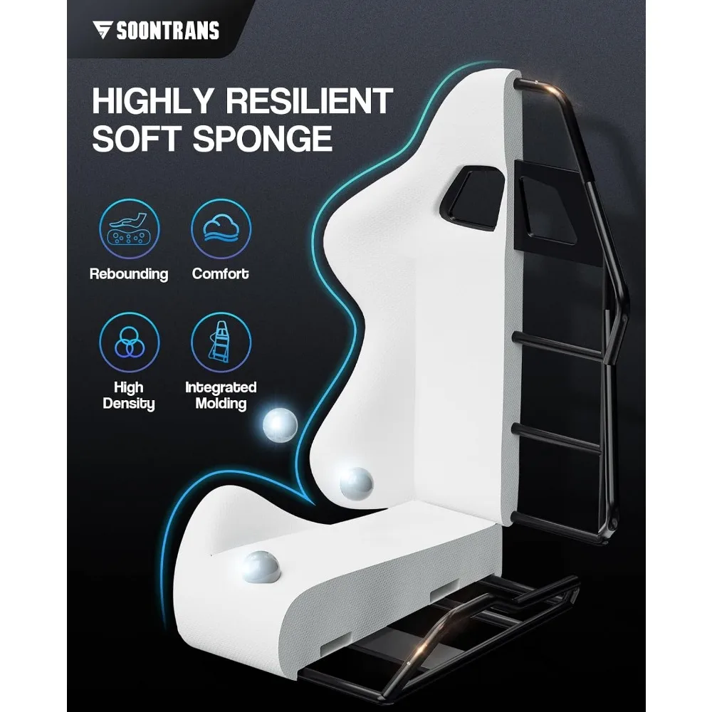 Ergonomic Gaming Chair with Footrest and Lumbar Support view 6