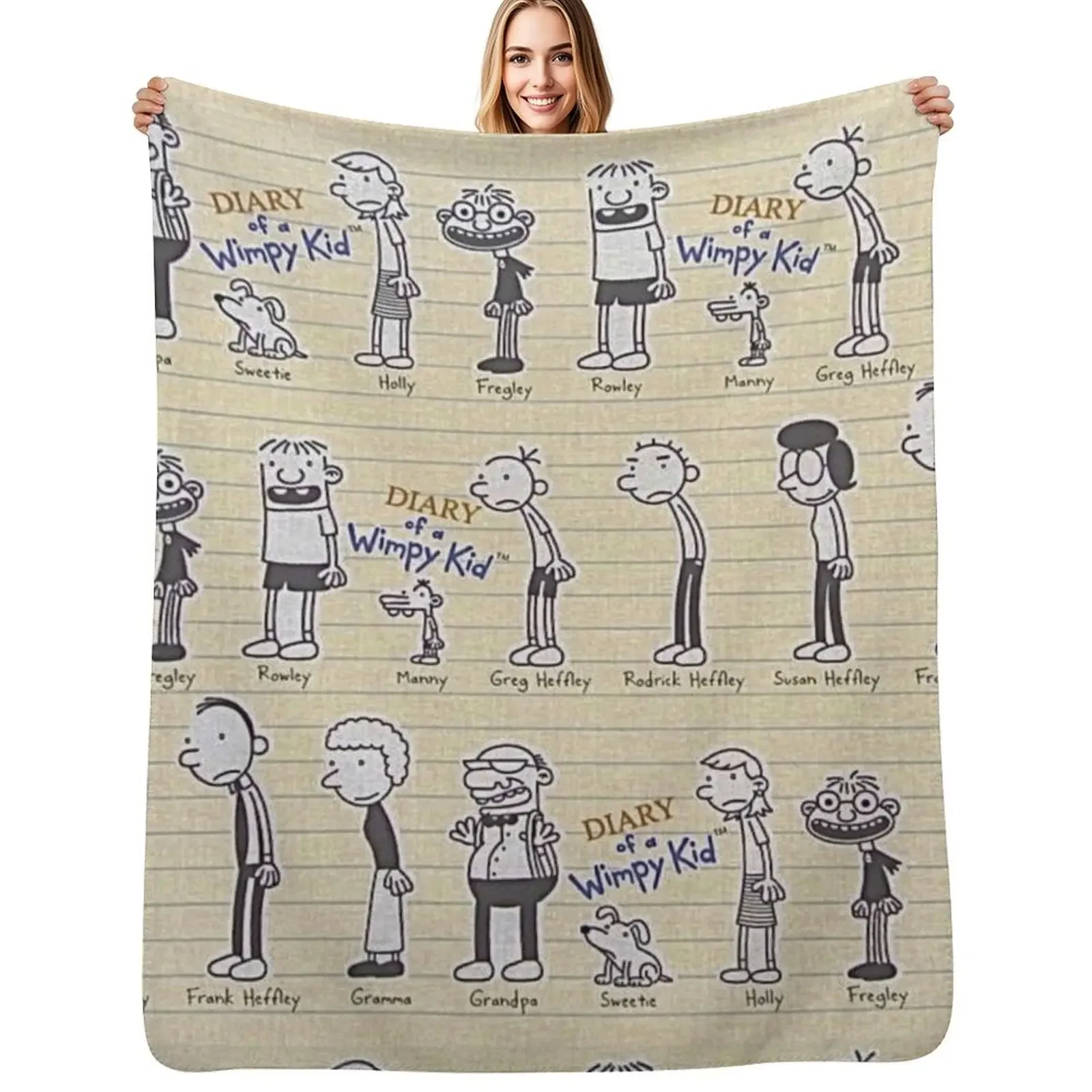 

Diary of a wimpy kid (cast) Throw Blanket Bed linens For Sofa Thin Large Sofa Blanket