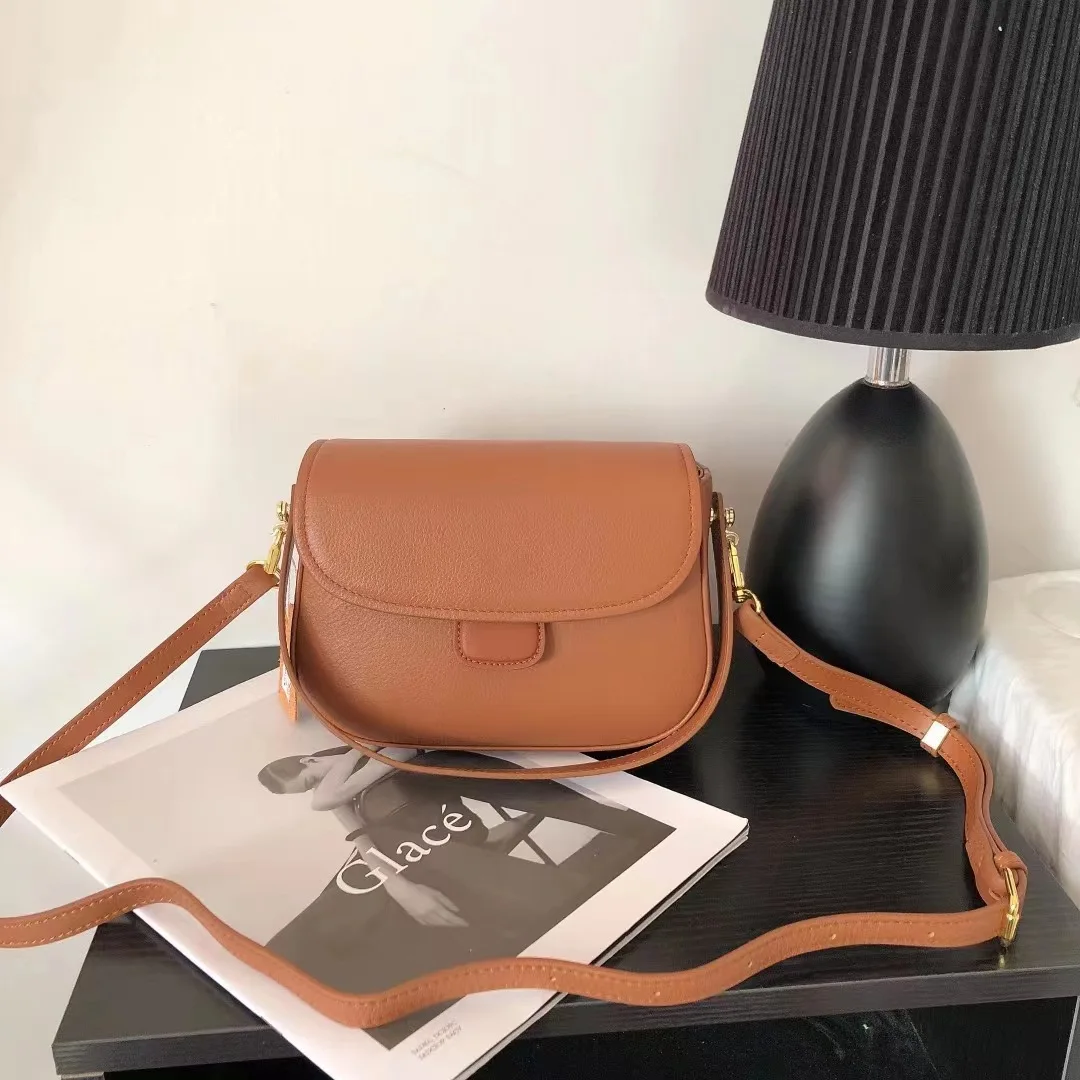 

New Luxury Brand Design Armpit Shoulder Bag 100% Genuine Leather Women Handbag Solid Flap Crossbody Messenger Bags Satchels