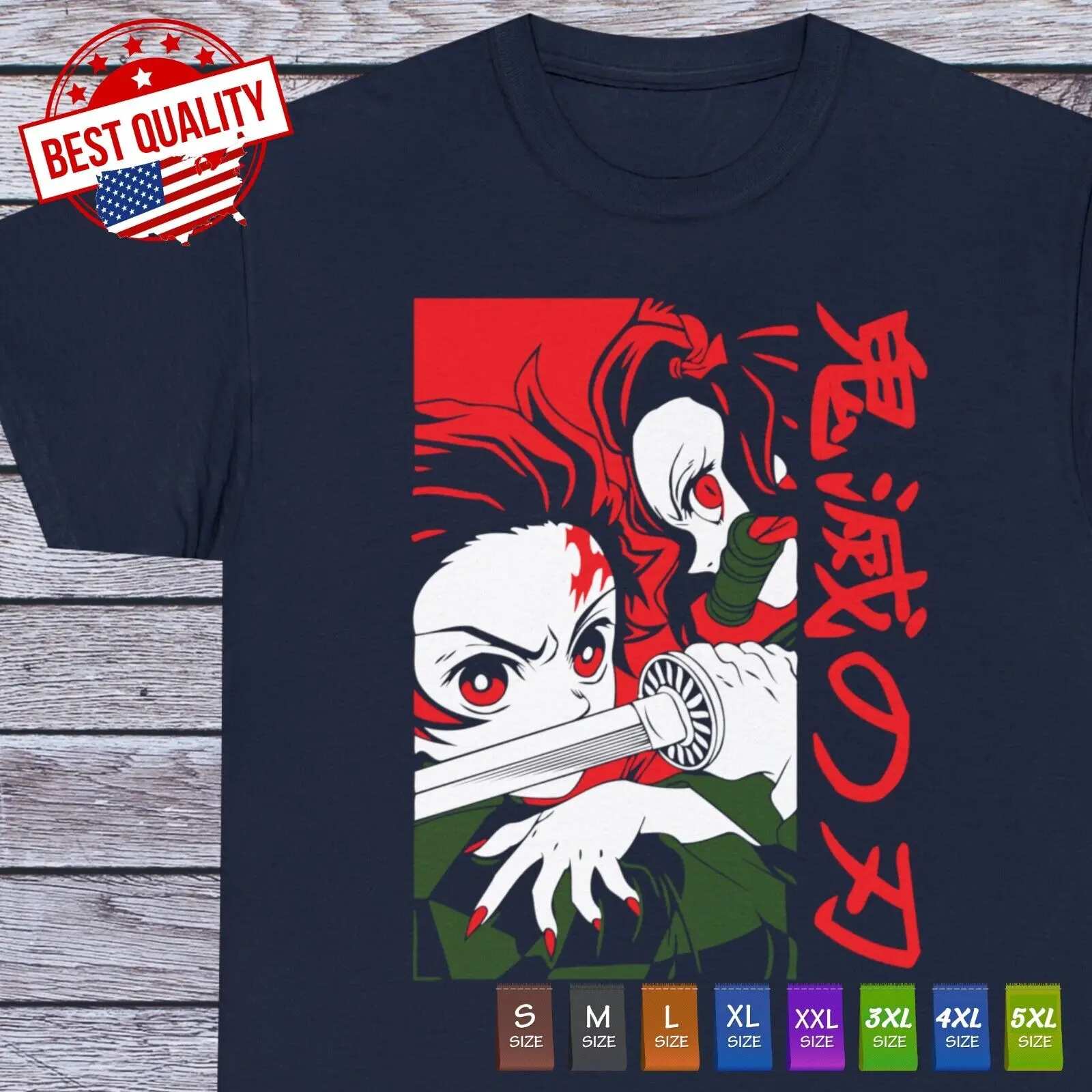 Tanjiro Nezuko T Shirt Demon Slayer Tee Anime Clothing Manga Japanese Cosplay