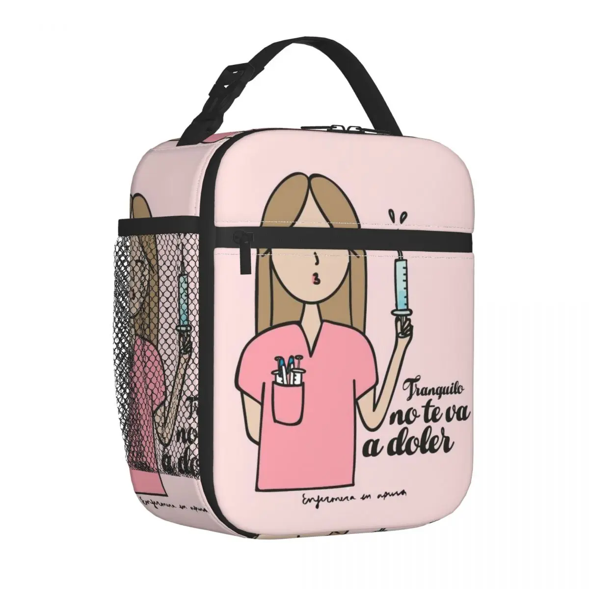 Enfermera En Apuros Doctor enfermera bolsa de almuerzo aislada bolsa térmica contenedor de almuerzo bolsa portátil lonchera chica niño Picnic en la playa