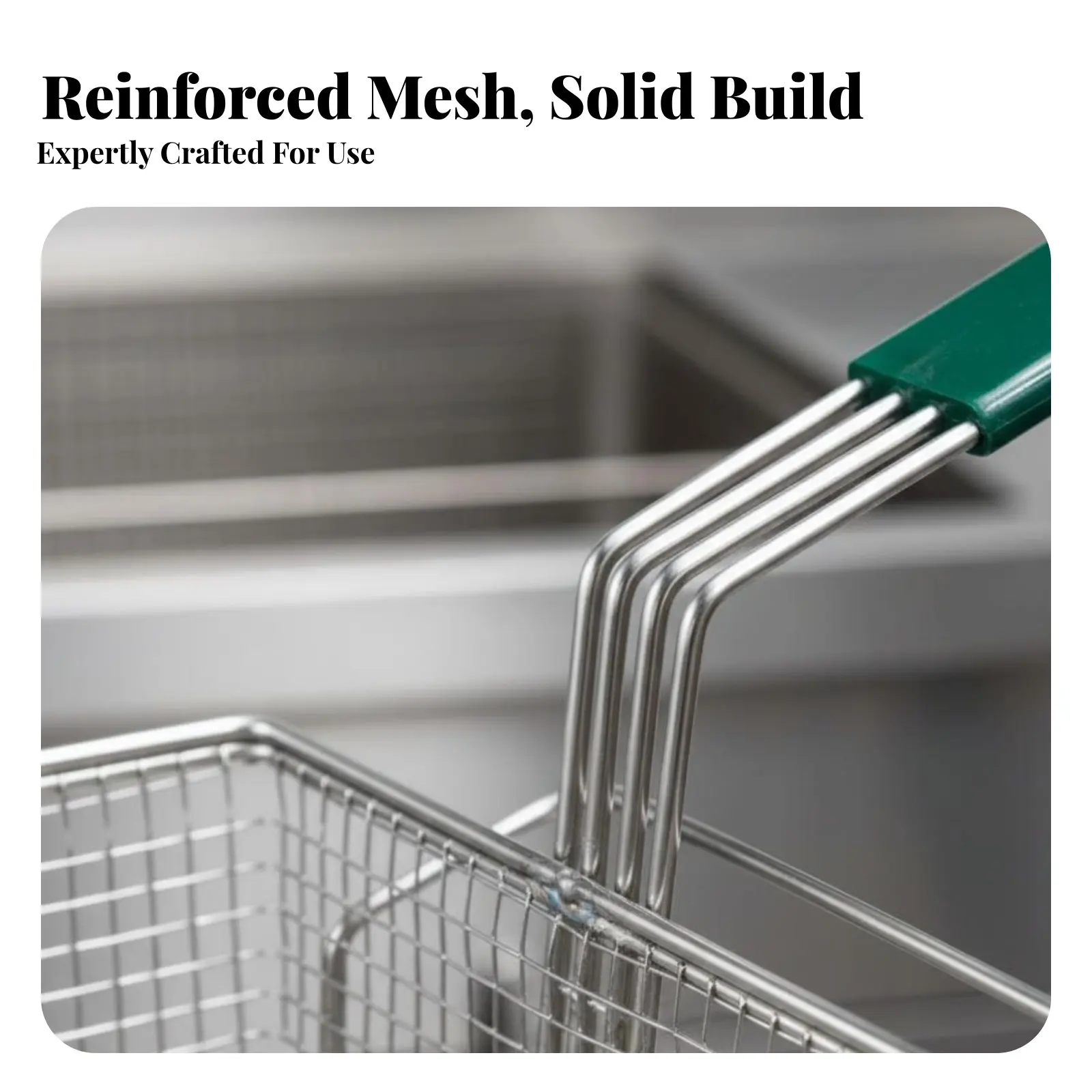 

Deep Fryer Basket Front Hook Design Stainless Steel Mesh Basket Stainless Steel Frying Colander Rust-Resistant Wire Food