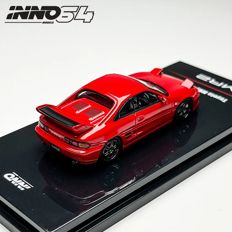Inno 1:64 Toyota Mr2 Sw20 Modelo de carro fundido - Coleção de brinquedos em miniatura personalizados Simulação de liga de presente com recurso de luz flip