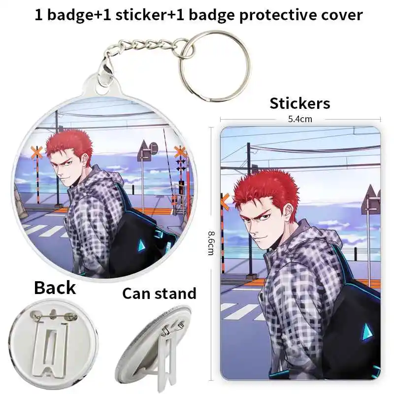 Sakuragi Hanamichi Anime Character Badge Brooch anchor Peripherals Pin Pupil Trinket Children's giftCute Clothes Lover Cosplay