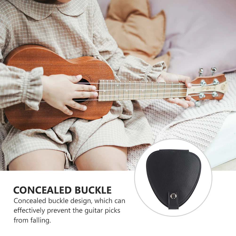 

Pick Storage Bag Electric Guitar Picks Pouch Musical Instruments Accessories Ukulele Organizer Case Pu Holder