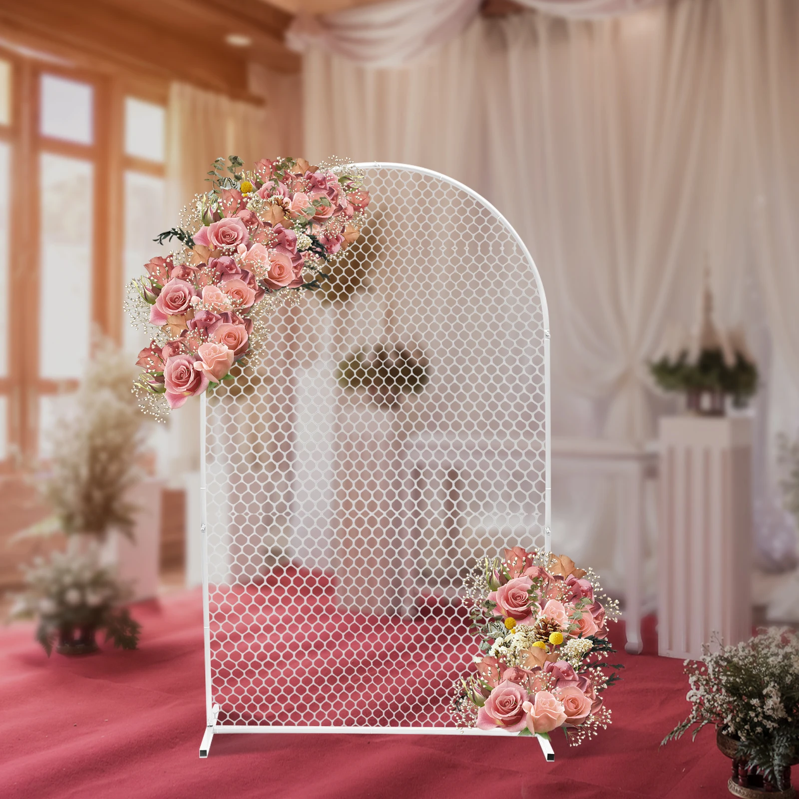 

Wedding Stand W/ Grid Roll Sturdy Outstanding Decorative Effect Sturdy Structure Multiple Uses For Weddings, Birthday Parties