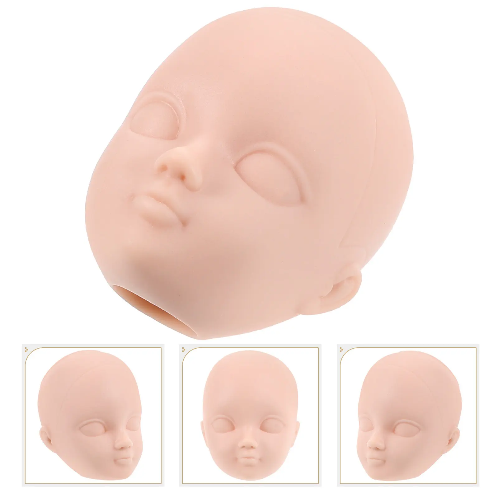10Pcs Mini Heads Plastic Replacement Parts for Craft Making Practice Makeup Supplies Small Decorative Accessories