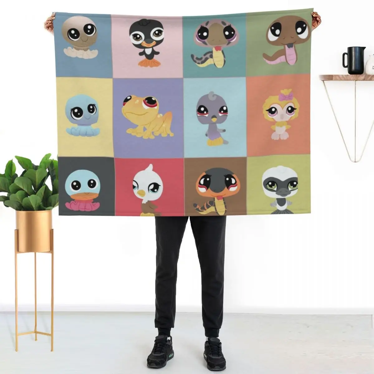 LPS Animals Volume Three Throw Blanket Baby Fashion Sofas Flannel Soft Plaid Sleeping Bag Personalized Gift Blankets