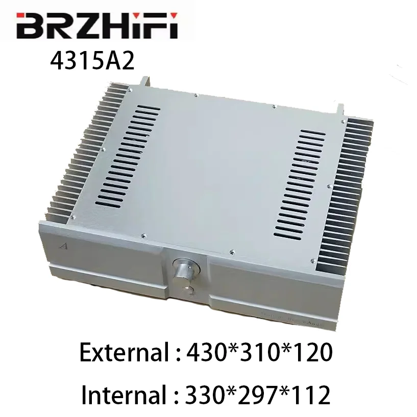 

BRZHIFI Aluminum Amplifier chassis 4312A2 All-match Class A Circuit board Vent Cover Enclosure with Heat Sink for Audiophile DIY