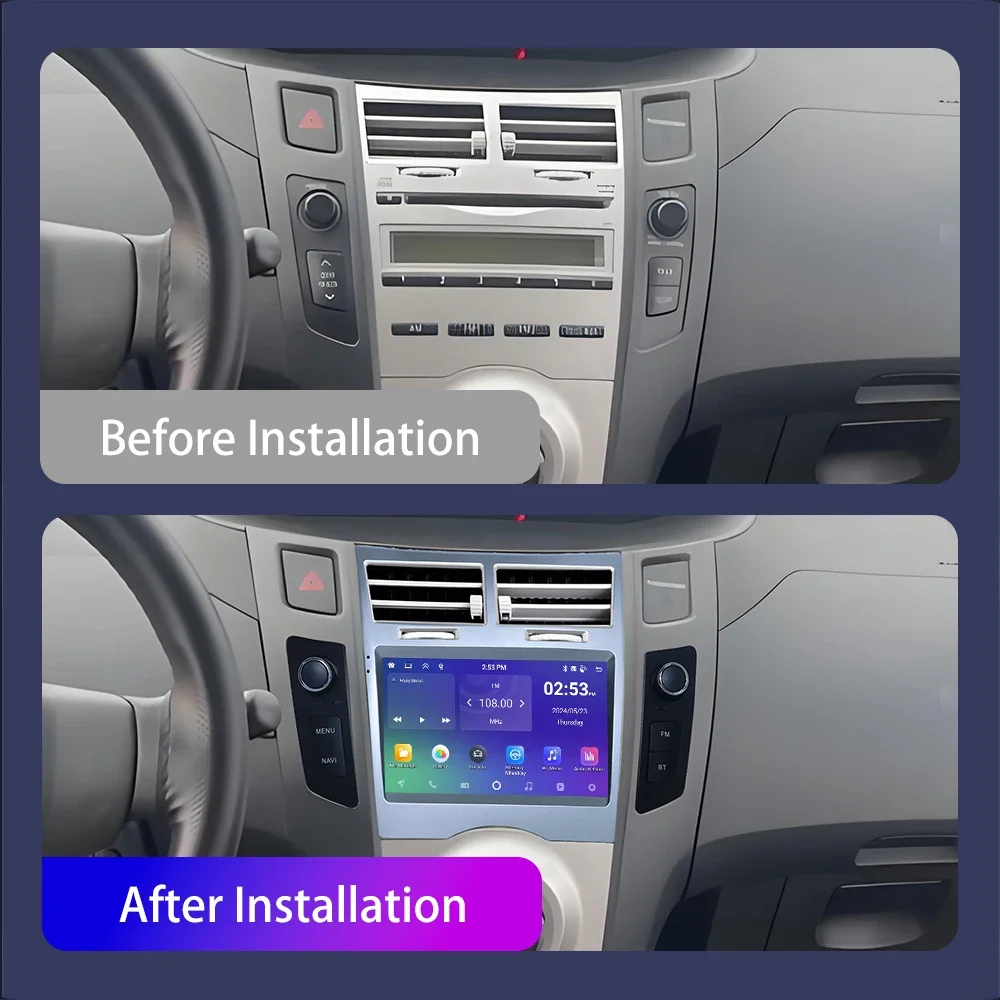 7inch Car Multimedia Player for Toyota Yaris XP90 Vitz Platz 2005-2012 2DIN Android GPS Navigation Carplay Auto Stereo Head Unit