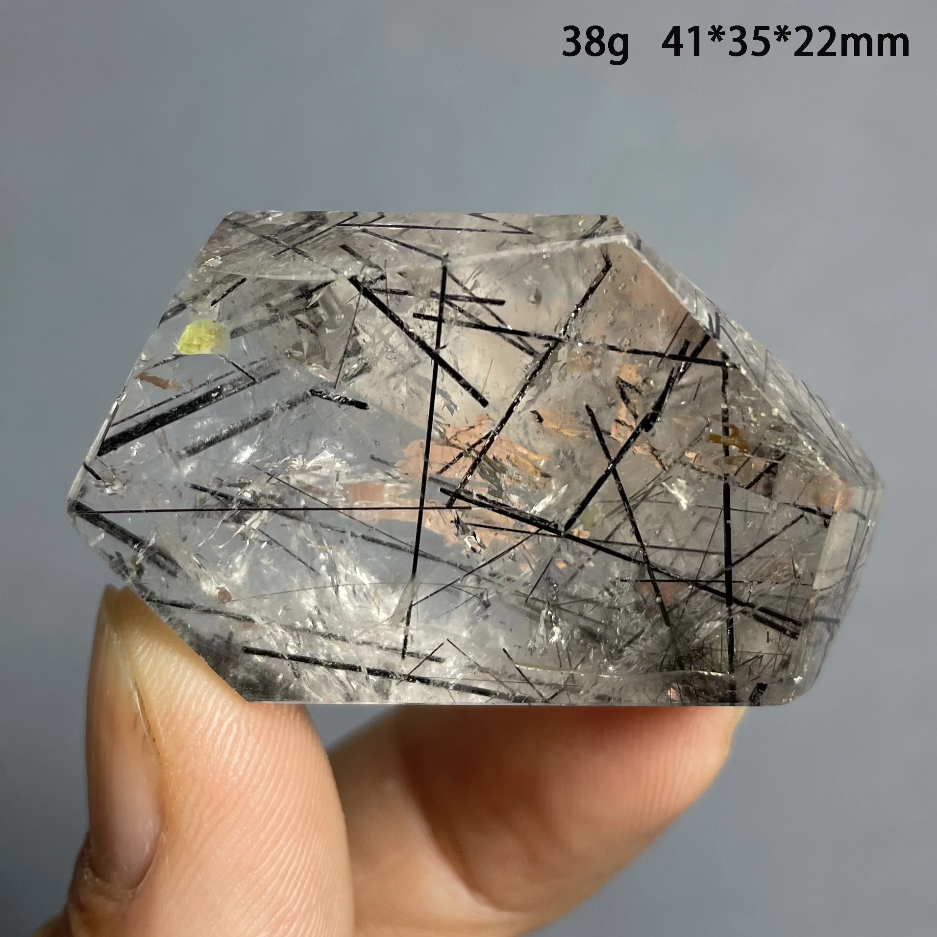 Natural Stone Quartz Rutilated Free Form Crystal Rainbow Rock Decoration Rough Polished Healing