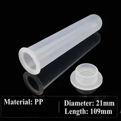 30pcs/lot 20ml Clear Plastic centrifuge tube PP Microcentrifuge Round-bottomed with Flat Socket Cap Test Sample Vials