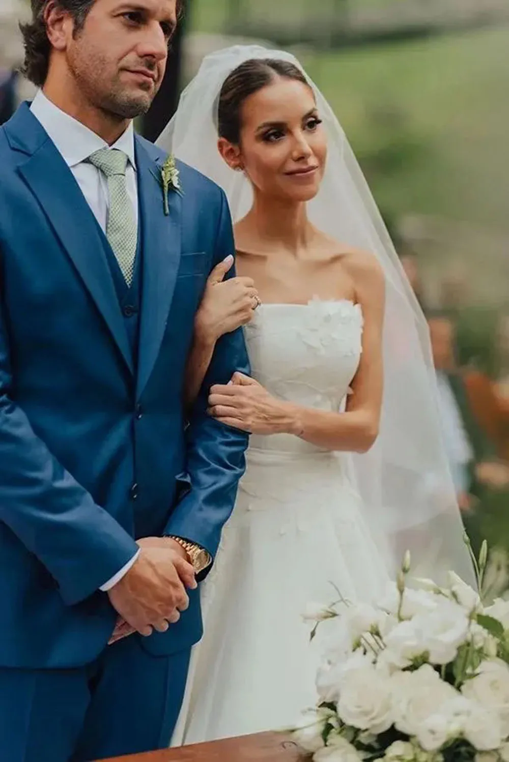 SoDigne Elegant A Line Wedding Gown 2024 Strapless Sleeveless 3D Flower Women Wedding Dresses Satin Brides Dress Customized