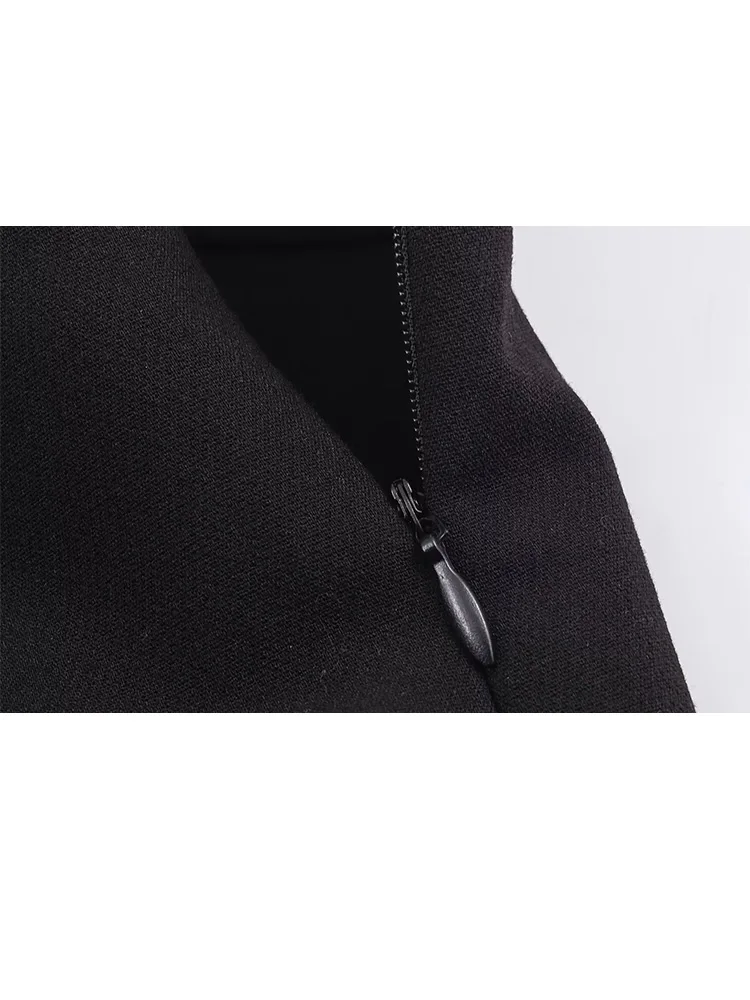 Damska bluzka na ramiączkach z kwadratowym dekoltem, ozdobiona kokardą, elegancka, seksowna, bez pleców, na lato 2026, zapinana na zamek, bez rękawów, styl casual, mujer.