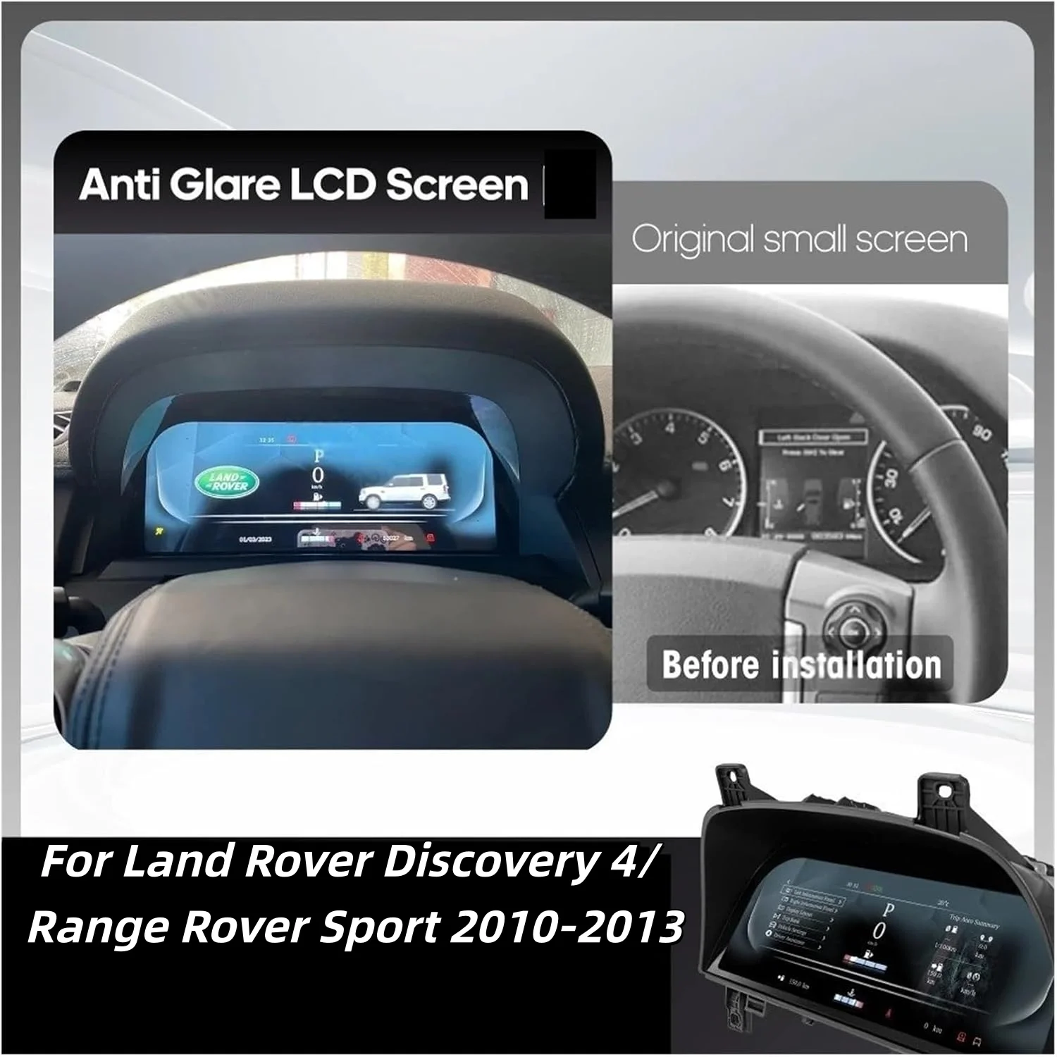 12.3 Inch Digital Instrument Cluster For Land Rover Discovery 4 Range Rover Sport 2010-2013 LCD Speedometer CarPlay Display