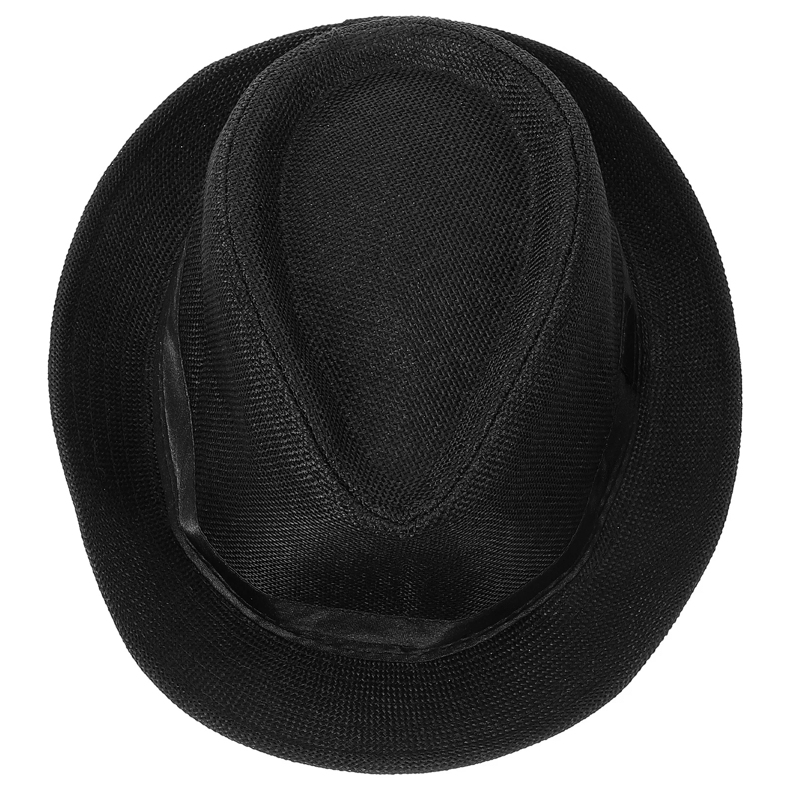 

Gentleman Fedora Hats 56-58cm Black Dancing Performance Hat for Classic Jazz Fedora Hats for