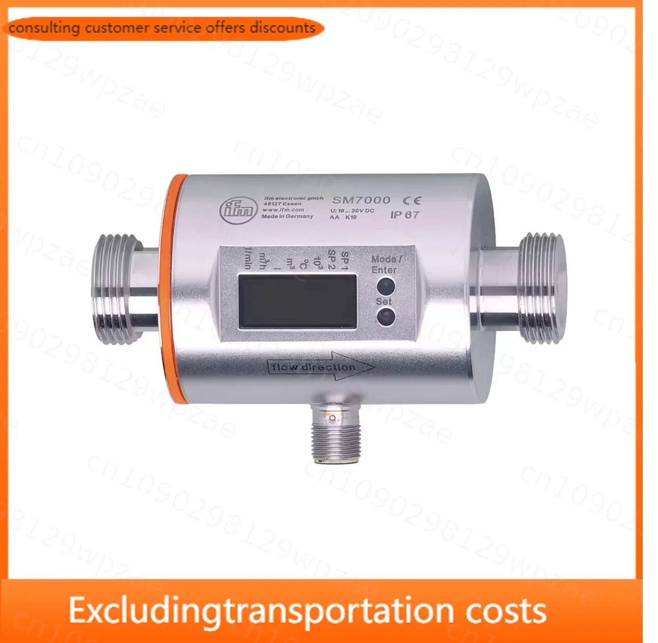 IFM SM7000 Original New Electromagnetic Flowmeter,SM7000 SMR34GGXFRKG/US-100 ,Flow Sensor