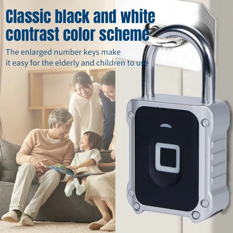 

Tuya Bluetooth Electronic Smart Door Lock Fingerprint Padlock With APP Remote Control for Security Safety Bag Box Drawer