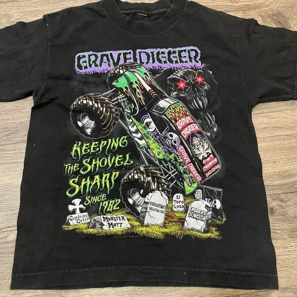 2010 Grave Digger Monster Truck T-shirt short sleeve Reprint tee NH11615