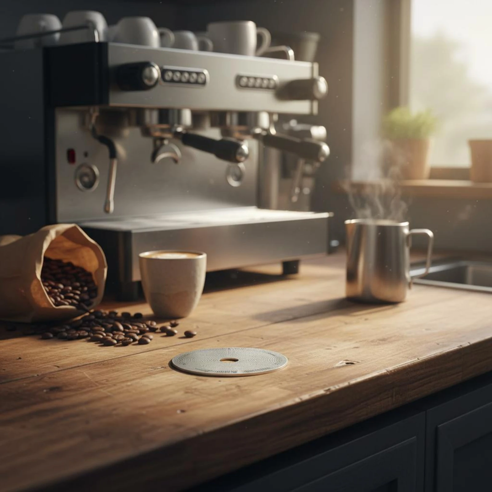 Portafilter Contact Screen Improves Extraction Espresso Puck Screen Coffee Puck Strainer Plate Stainless Steel for Home Cafe