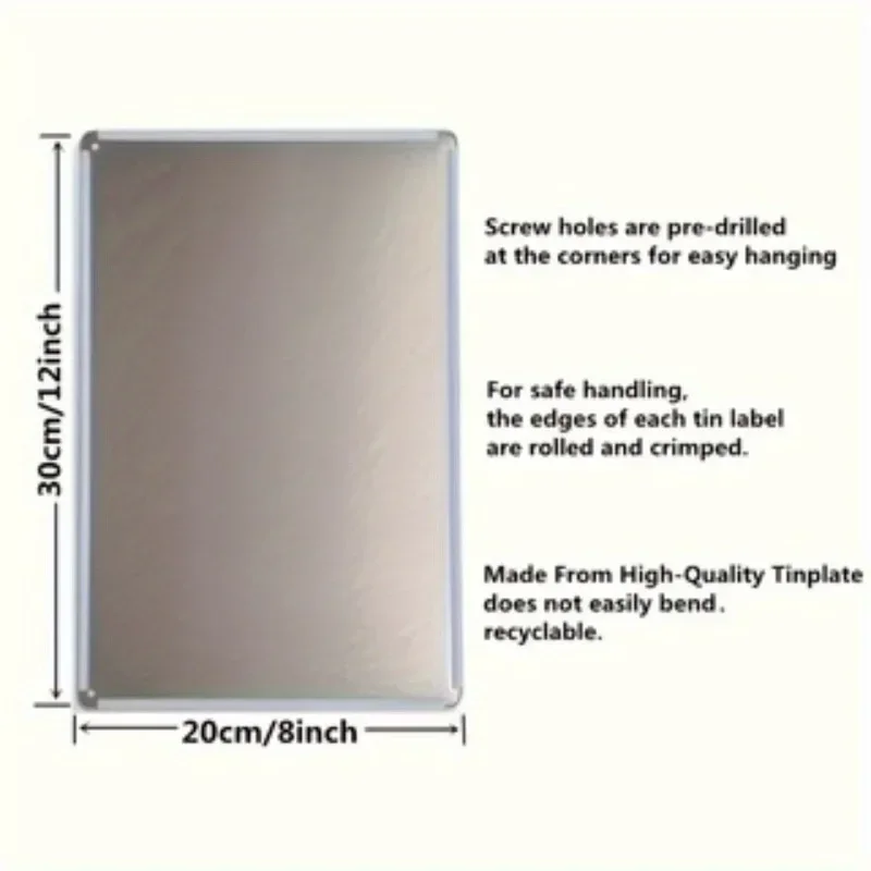 لافتة معدنية قوطية قديمة، 8 × 12 بوصة، ديكور منزلي، جو عيد الميلاد، هدايا يومية، هدية عيد الحب، ديكور