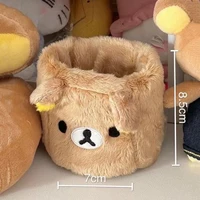 Plushes Pencil Holder Cosmetics Pen Container Kawaii Desk Accessories Office Organizer Kid Stationery Storage Box Gift 3