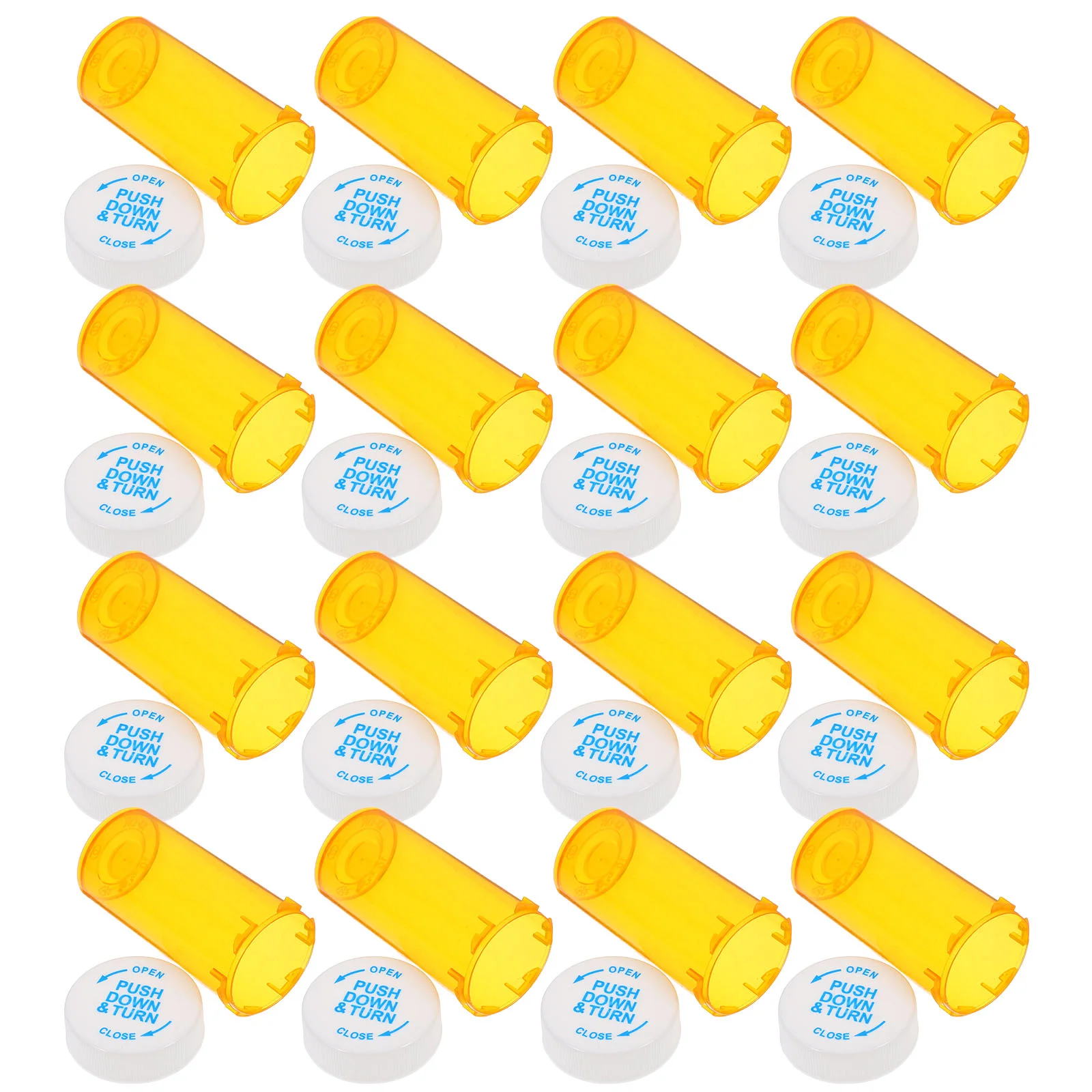 

25pcs Empty Travel Medicine Bottles Small Protective Containers Portable Pill Holders Waterproof Vials Child Proof Safety Caps