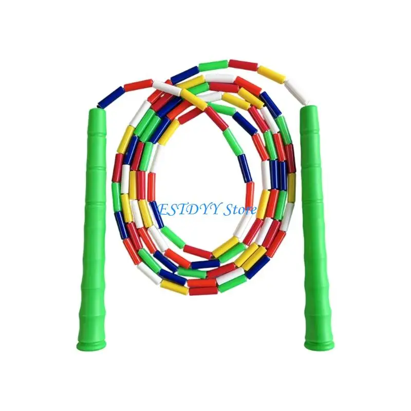 G6DE Regulable Colorful Beads Jump Rope With Nonslip Handle Durability Jump Rope