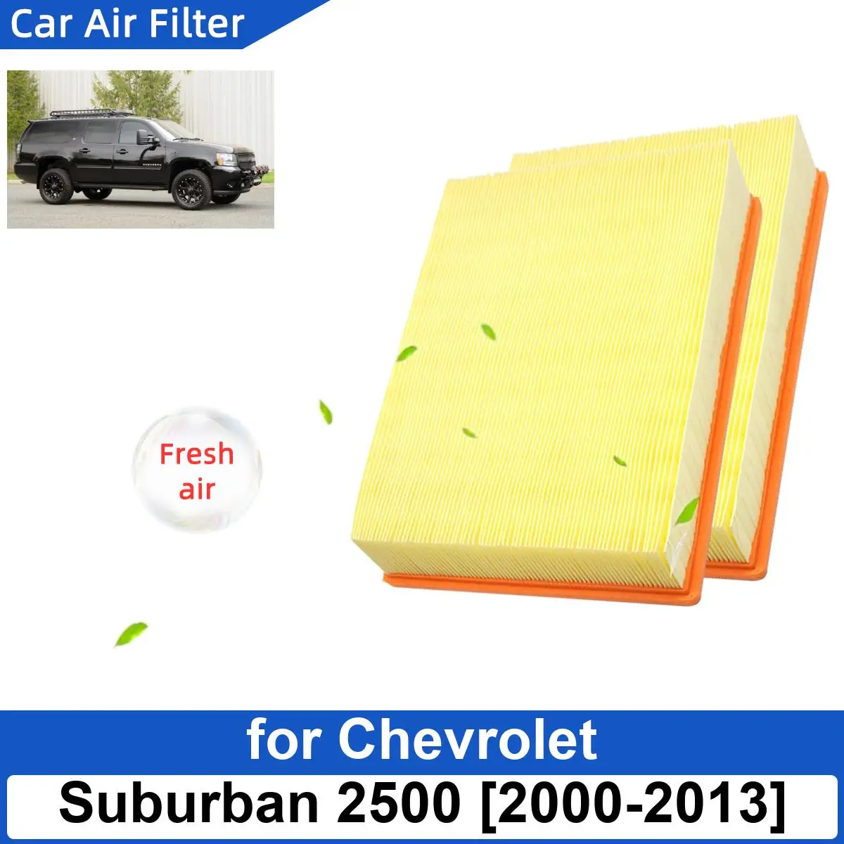 

Car Air Filter for Chevrolet Suburban 2500 2000-2013 Carbon Fiber Cabin Auto Filters CA8755A 15908915 15908916 25313349