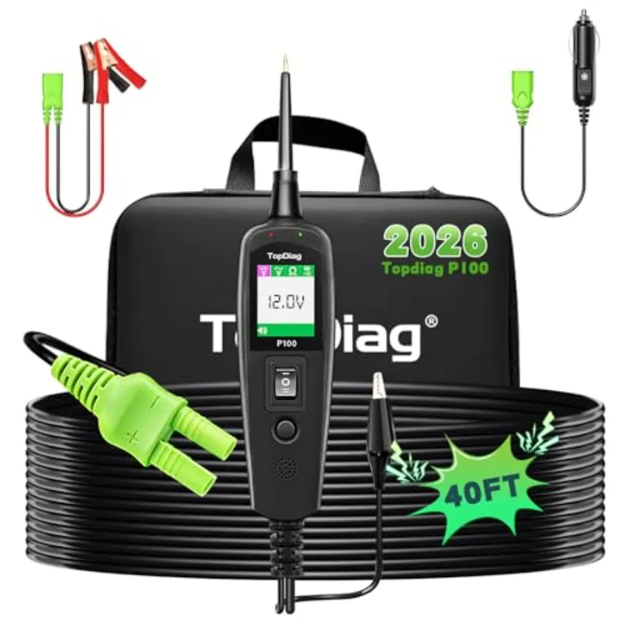 

Automotive Power Circuit Probe Tester 12 24V Electrical Short/Open Breaker Finder AC DC Diode Resistance Relay Tester Continuit