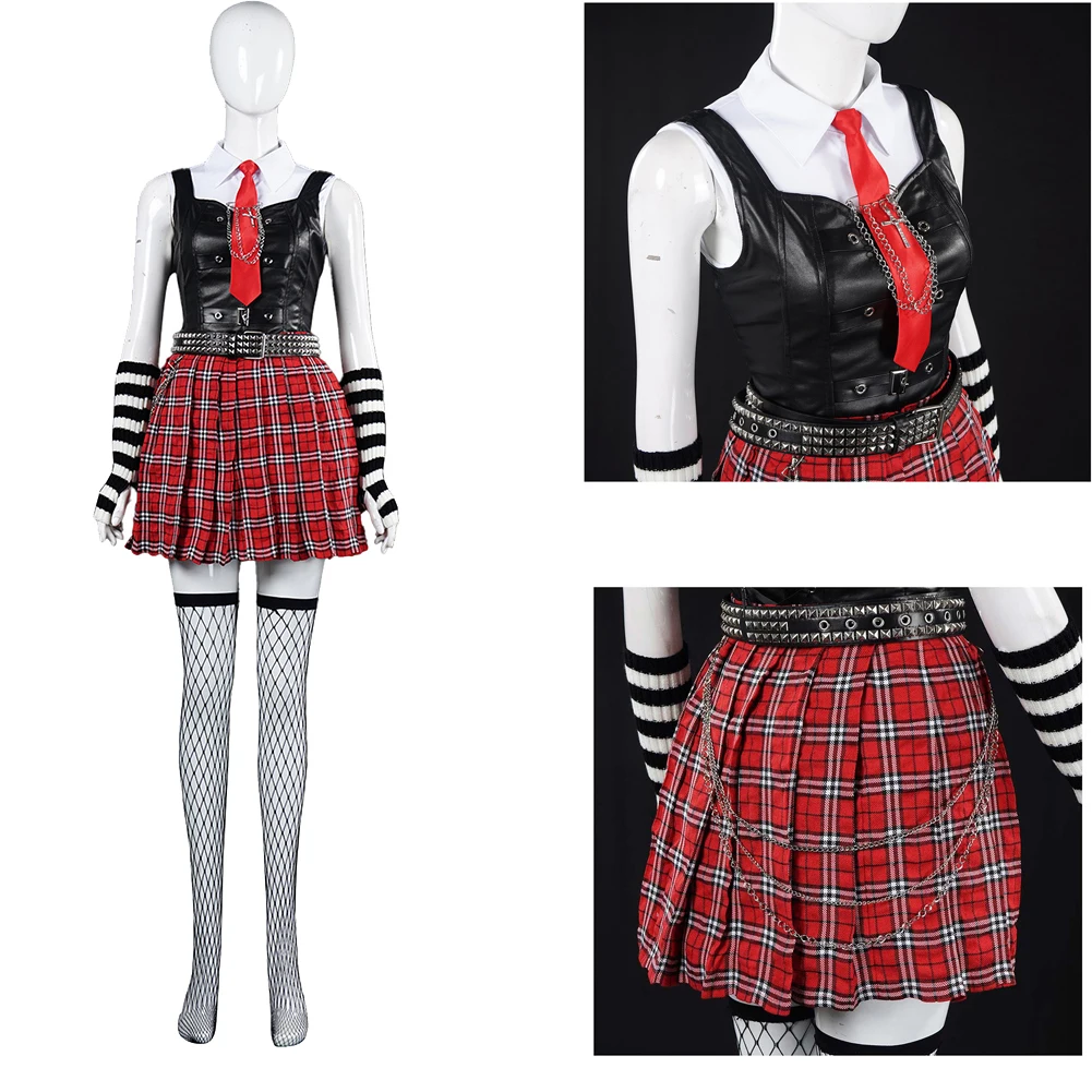 

MisaMisa JK Uniform Cosplay Costume Anime Adult Women Shirt Vest Skirt Belt Tie Outfits Halloween Carnival Party Fantasia Suit