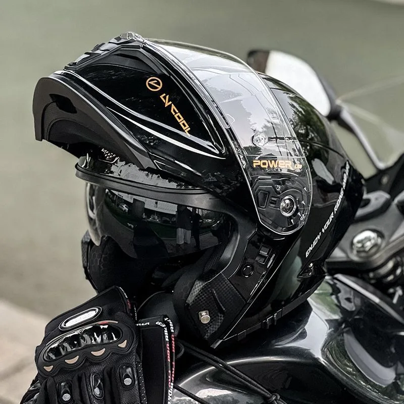 

Motorcycle Rider Riding Helmet Men's Unveiled Helmet Locomotive Full Helmet Men's Summer Double Lens casco moto