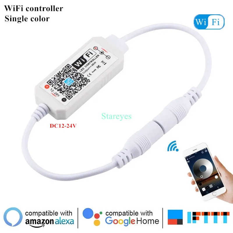 Magic Home WiFi Wireless Remote Controller Dimmer DC12V 24V Single color RGB  RGBW Remote Alex Tuya Control For LED Strip